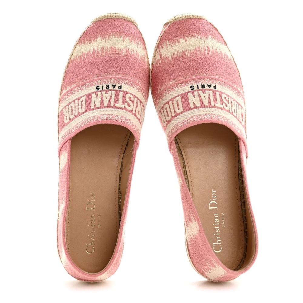 NWOT Dior Pink Canvas Slip-On Shoes